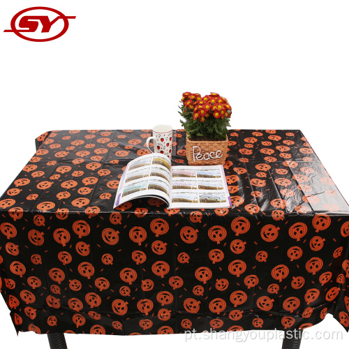 Toalha de mesa PEVA de abóbora impressa para o Halloween